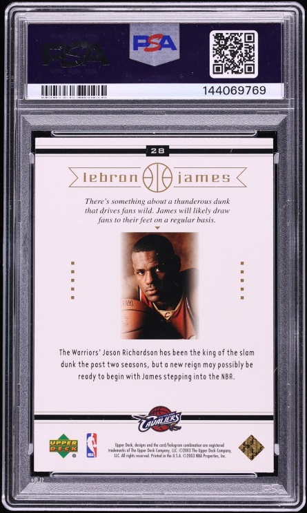 2003 Upper Deck Box Set LeBron James ROOKIE #28 PSA 9 MINT