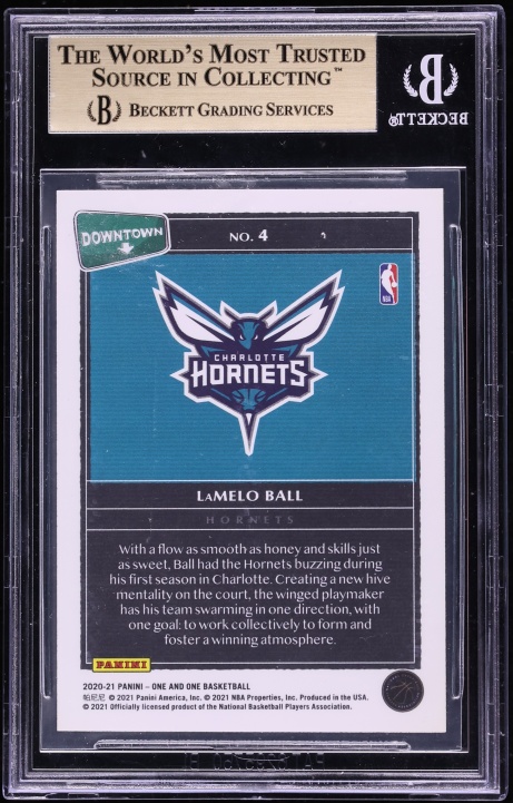 2020 Panini One & One Downtown LaMelo Ball ROOKIE #4 BGS 9.5 GEM MINT