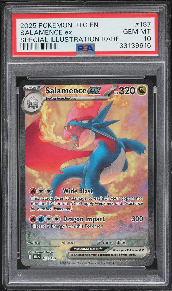 2025 Pokemon Scarlet & Violet Journey Together SIR Salamence ex #187 PSA 10 GEM MINT