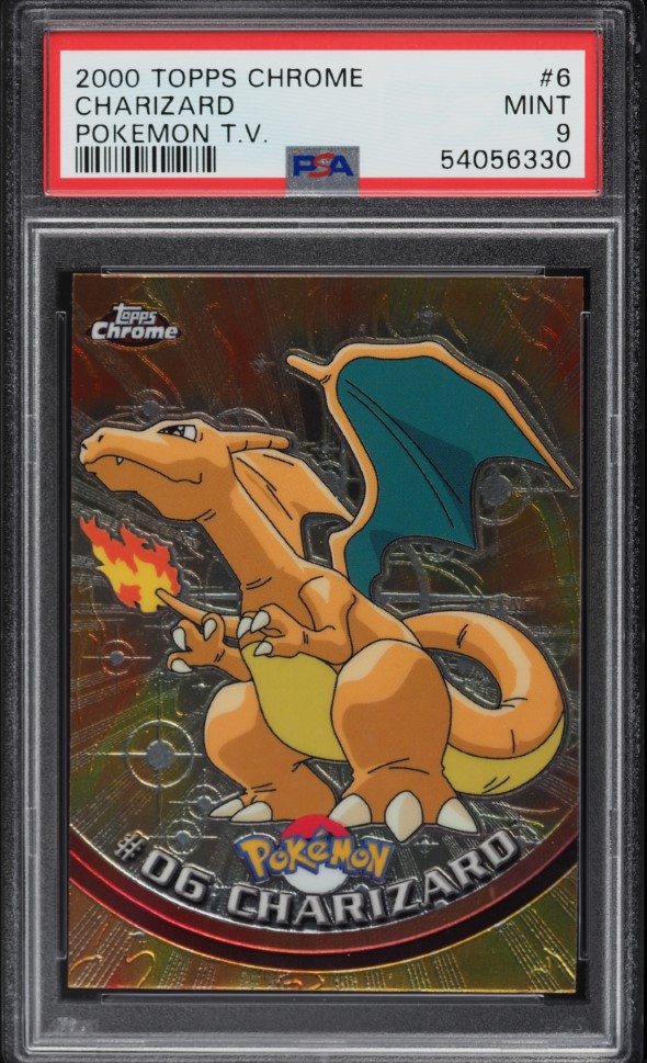 2000 Topps Chrome Pokemon Series 1 Charizard #6 PSA 9 MINT