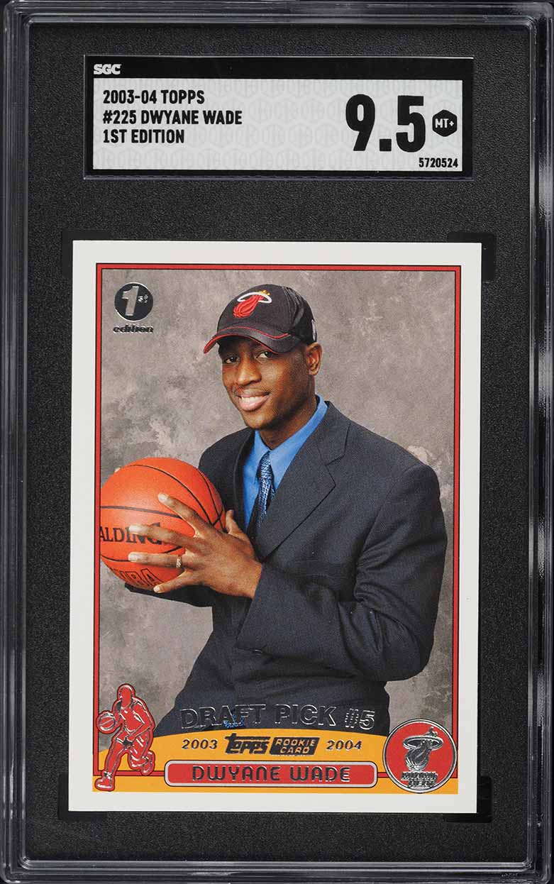 2003 Topps 1st Edition Dwyane Wade ROOKIE #225 SGC 9.5 MINT+