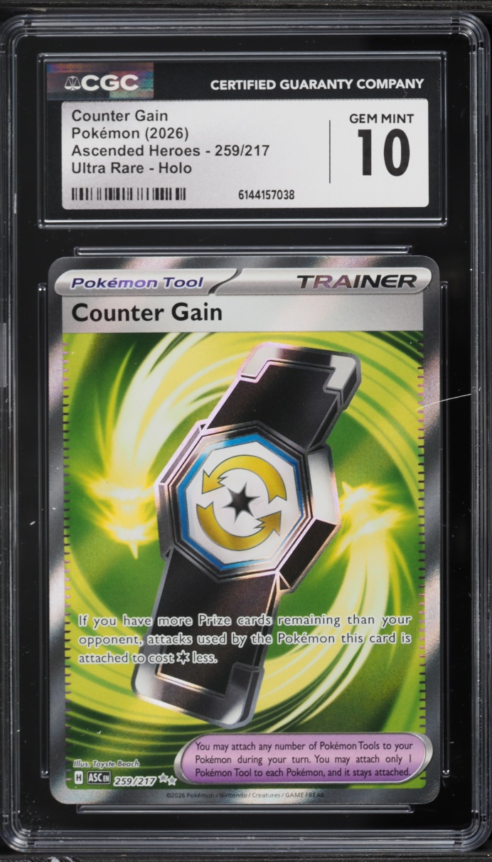 2026 Pokemon Mega Ascended Heroes Full Art Counter Gain #259 CGC 10 GEM MINT