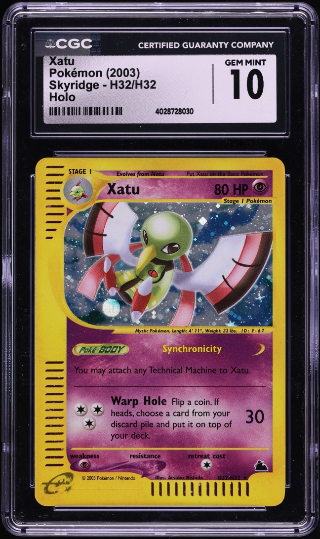 2003 Pokemon Skyridge Holo Xatu #H32 CGC 10 GEM MINT