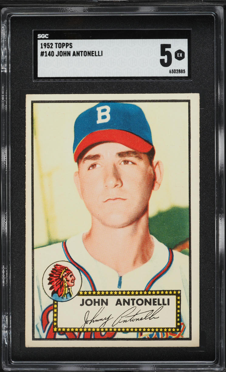 1952 Topps John Antonelli #140 SGC 5 EX