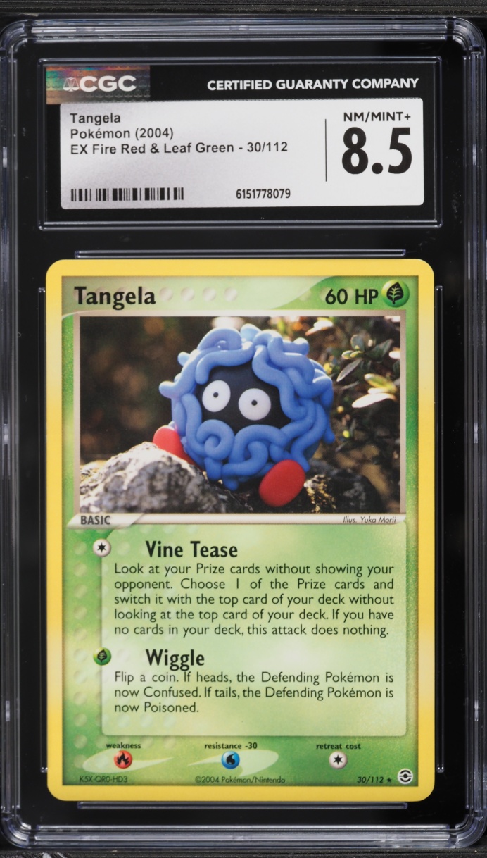 2004 Pokemon EX Fire Red & Leaf Green Tangela #30 CGC 8.5 NM-MT+