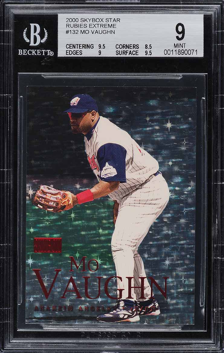 2000 Skybox Star Rubies Extreme Mo Vaughn /50 #132 BGS 9 MINT