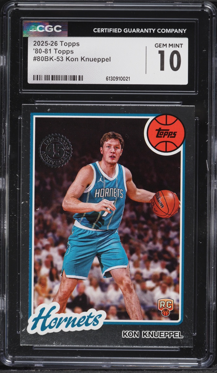 2025 Topps '80 Kon Knueppel ROOKIE #80BK-53 CGC 10 GEM MINT