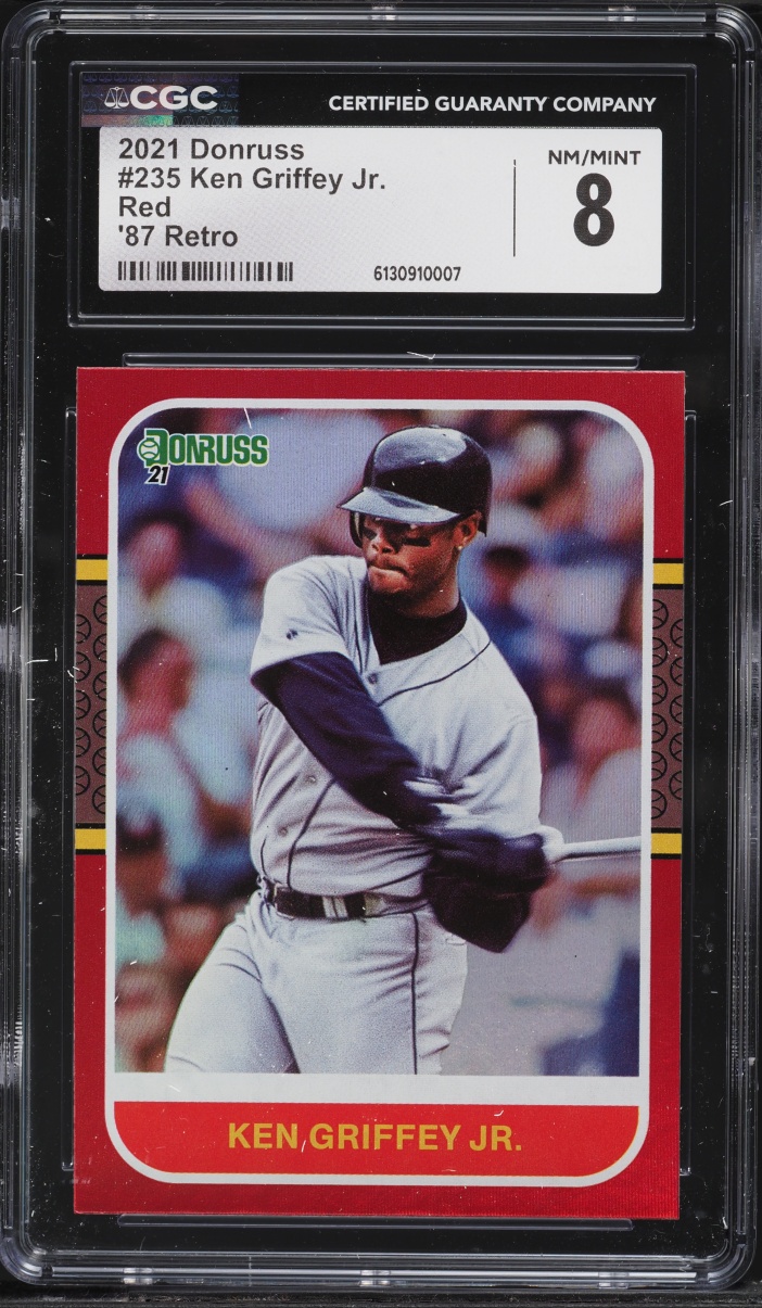 2021 Donruss Red '87 Retro Ken Griffey Jr. #235 CGC 8 NM-MT