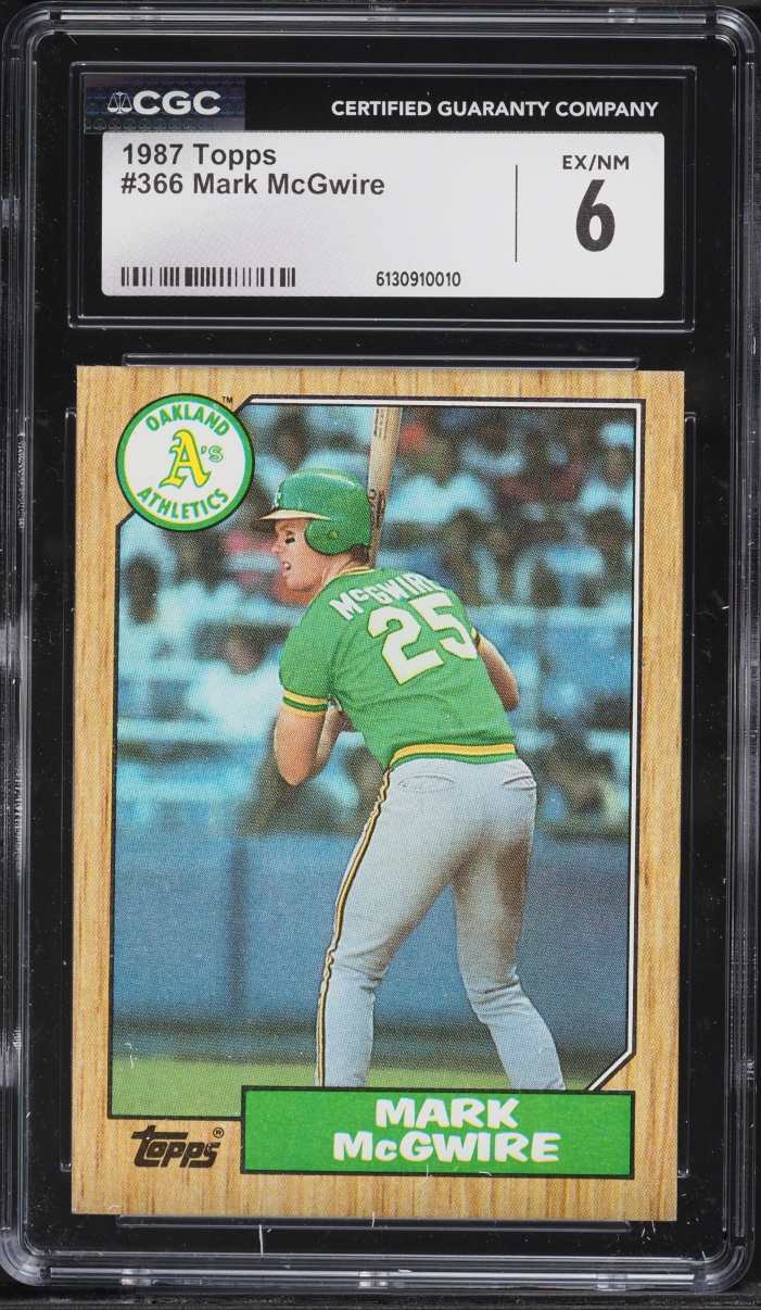 1987 Topps Mark McGwire ROOKIE #366 CGC 6 EXMT