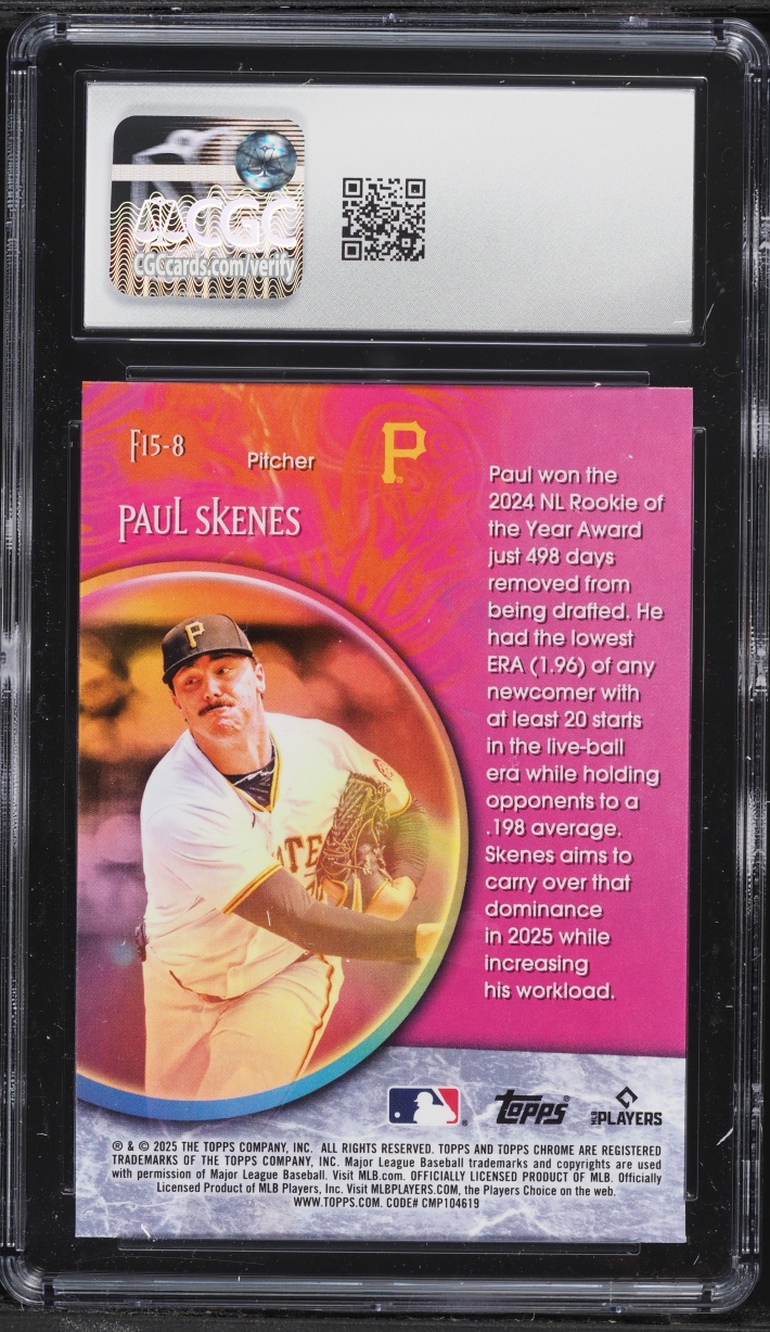 2025 Topps Chrome Fortune 15 Paul Skenes #F15-8 CGC 10 GEM MINT