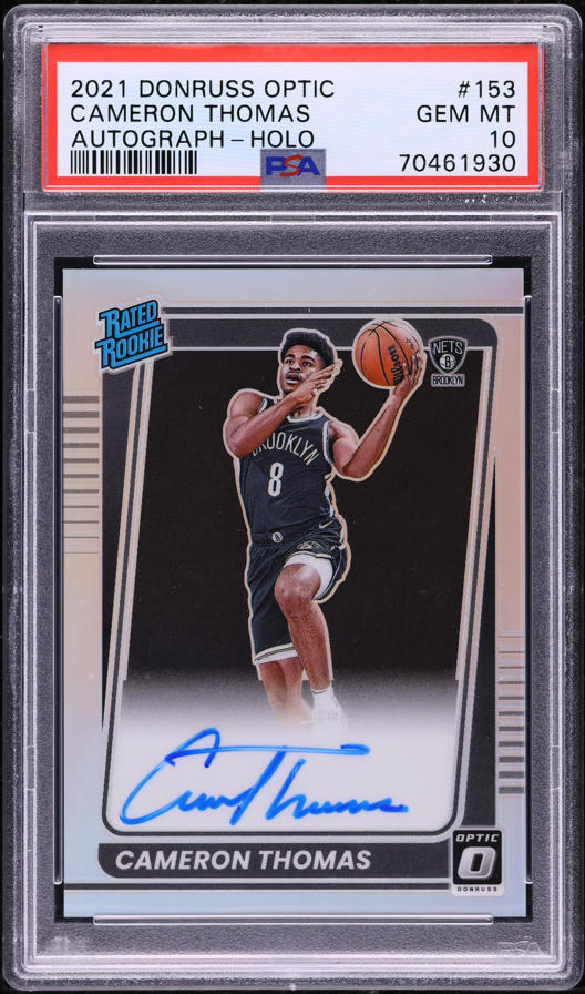 2021 Donruss Optic Black Gold Choice Cameron Thomas ROOKIE