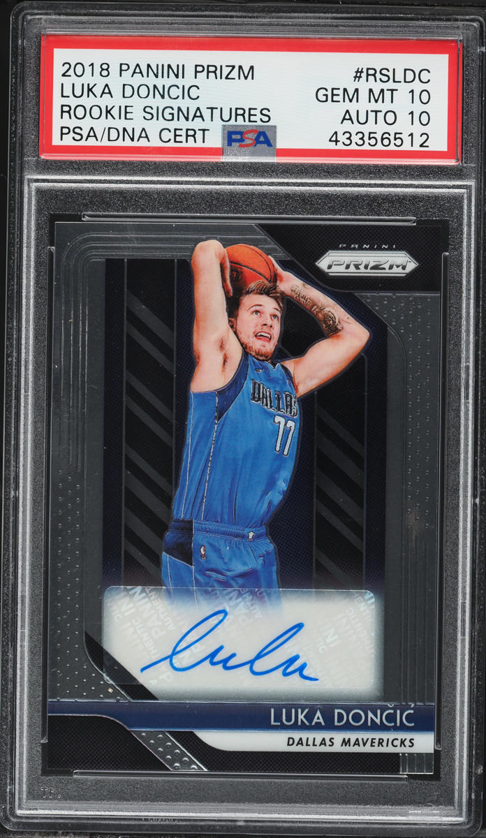2018 Panini Prizm Signatures Luka Doncic ROOKIE AUTO DNA 10 #RS-LDC PSA 10 GEM MINT