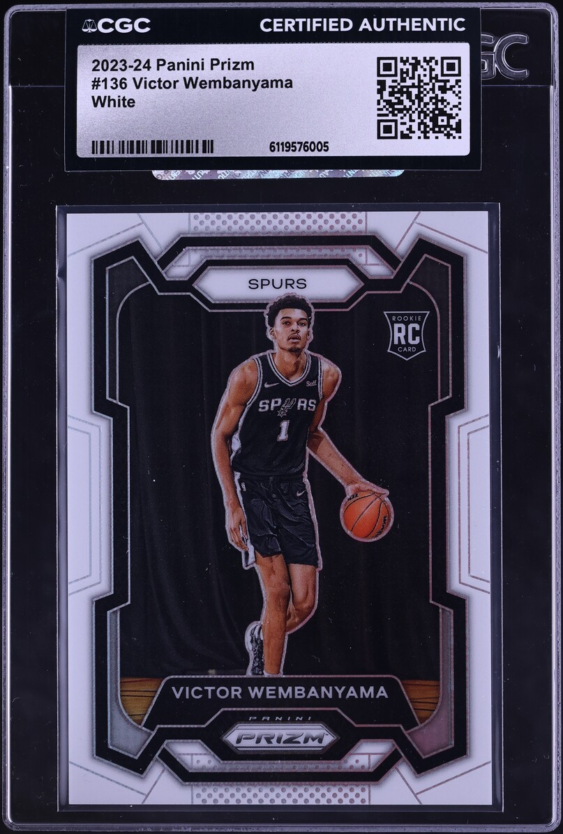 2023 Panini Prizm White Victor Wembanyama ROOKIE /175 #136 CGC AUTH