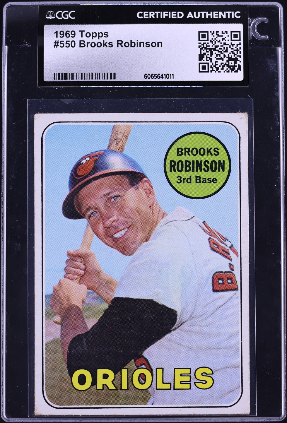 1969 Topps Brooks Robinson #550 CGC AUTH