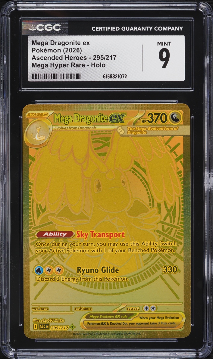 2026 Pokemon Mega Evolution Ascended Heroes MHR Mega Dragonite EX #295 CGC 9 MINT