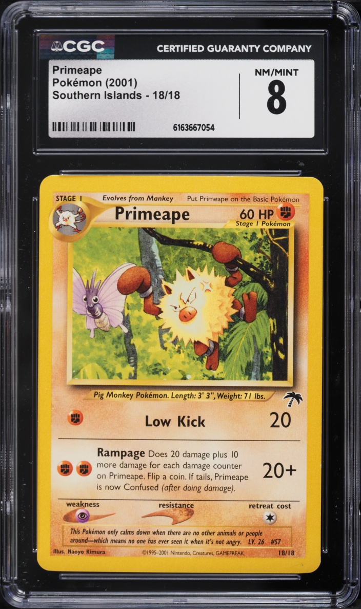 2001 Pokemon Southern Islands Primeape #18 CGC 8 NM-MT