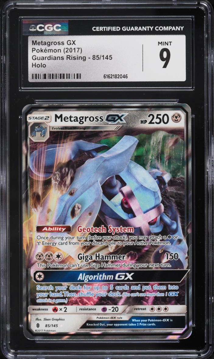 2017 Pokemon Sun & Moon Guardians Rising Holo Metagross GX #85 CGC 9 MINT