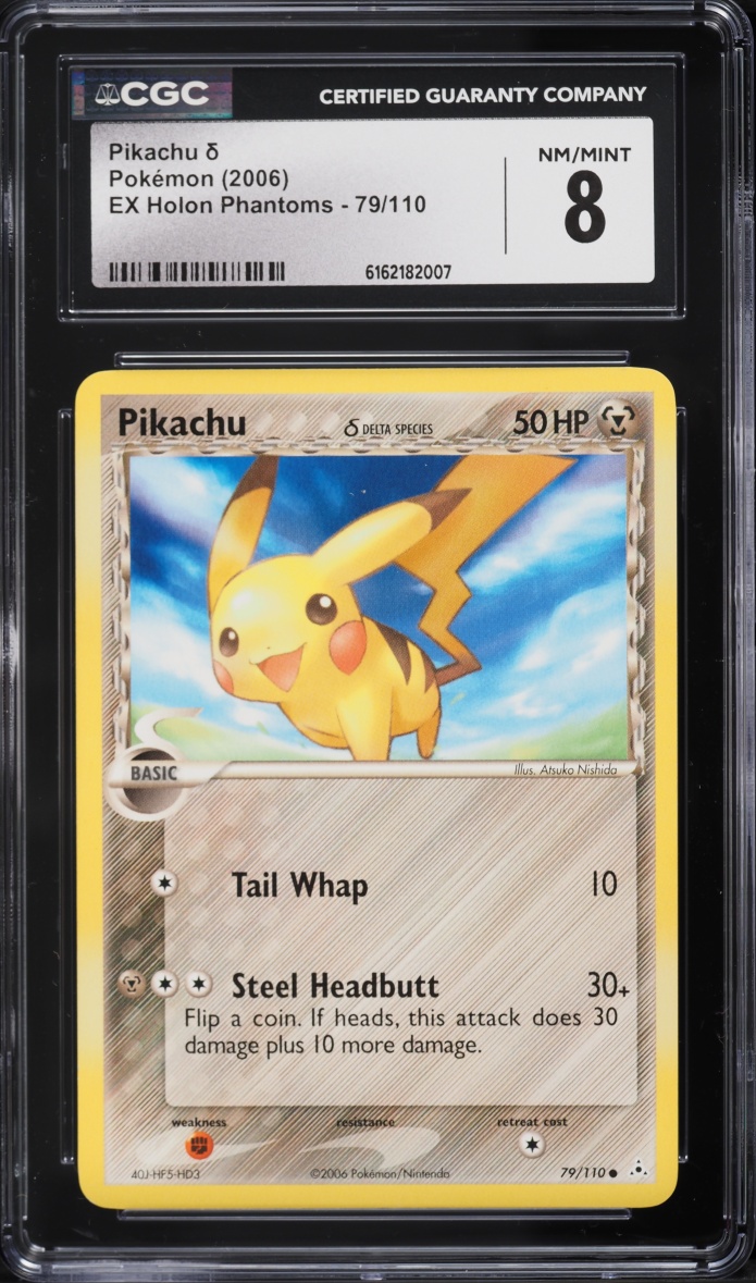 2006 Pokemon EX Holon Phantoms Pikachu #79 CGC 8 NM-MT