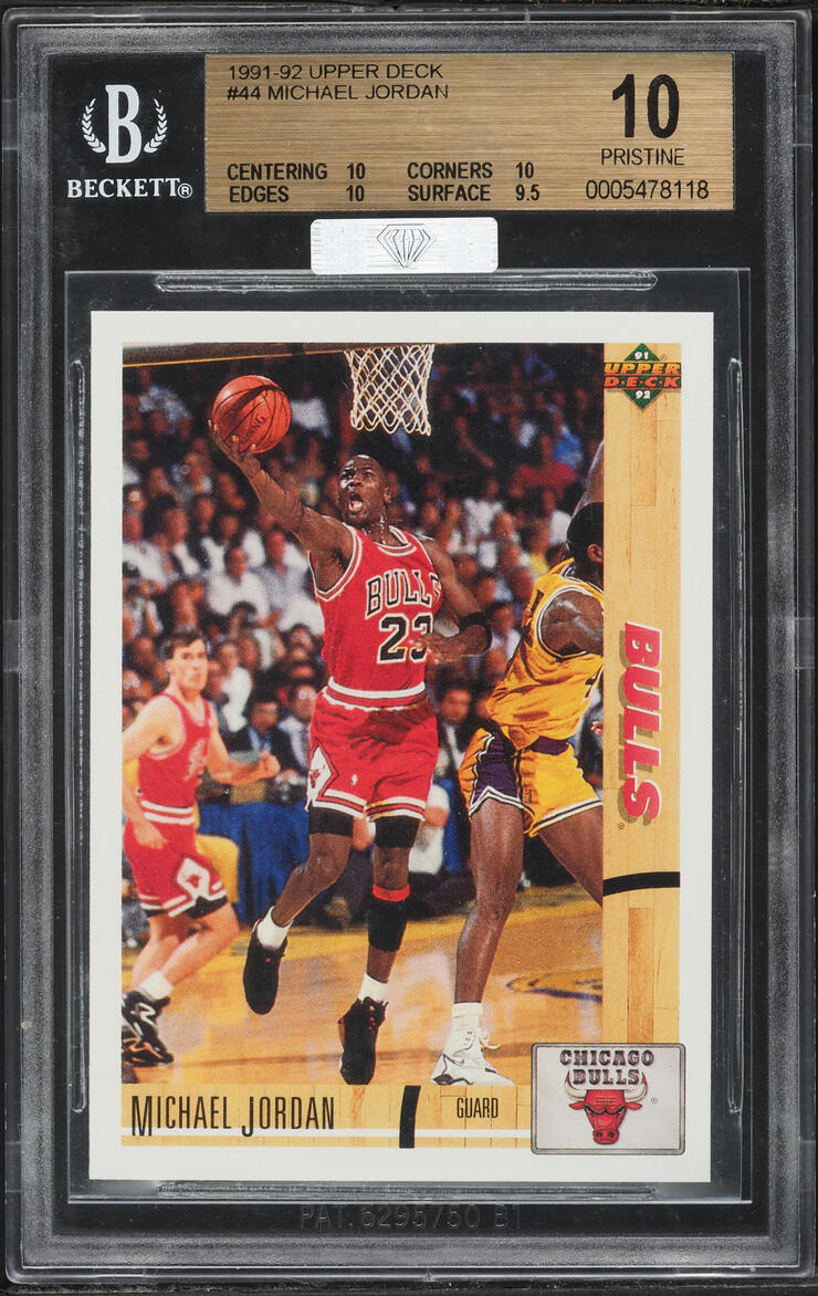 1991 Upper Deck Basketball Michael Jordan #44 MBA BGS 10 PRISTINE