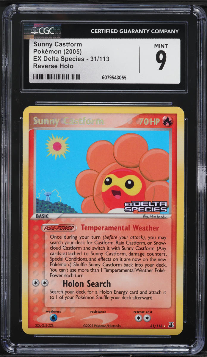 2005 Pokemon EX Delta Species Reverse Holo Sunny Castform #31 CGC 9 MINT