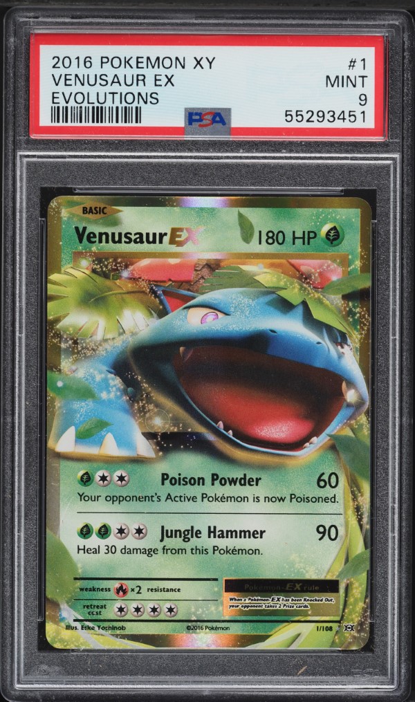 2016 Pokemon XY Evolutions Venusaur EX #1 PSA 9 MINT