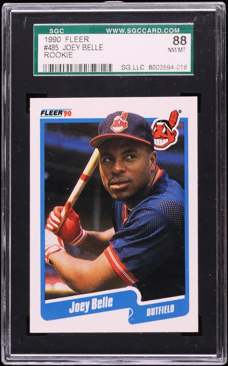 1990 Fleer Joey Belle ROOKIE #485 SGC 8 NM-MT