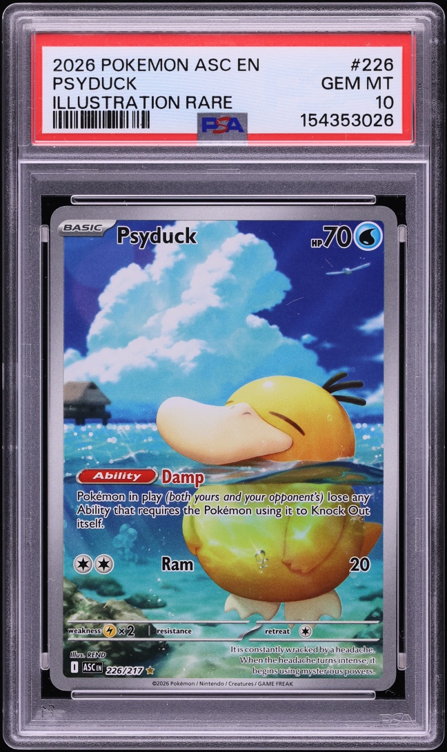 2026 Pokemon Mega Evolution Ascended Heroes IR Psyduck #226 PSA 10 GEM MINT