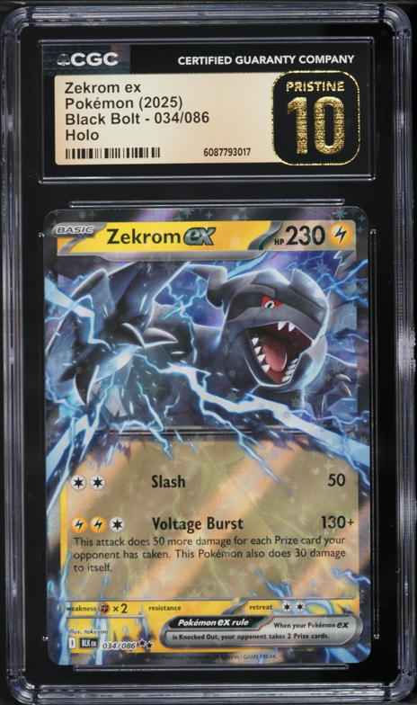 2025 Pokemon Scarlet & Violet Black Bolt BWR Zekrom Ex #172