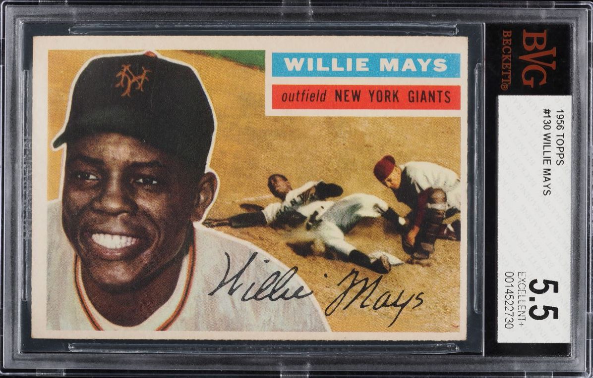 1956 Topps Willie Mays #130 BVG 5.5 EX+