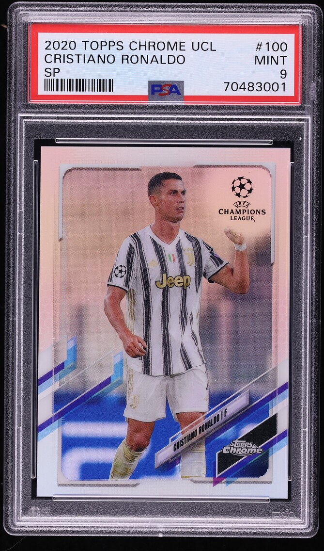 2020 Topps Chrome UEFA Cristiano Ronaldo SP #100 PSA 9 MINT