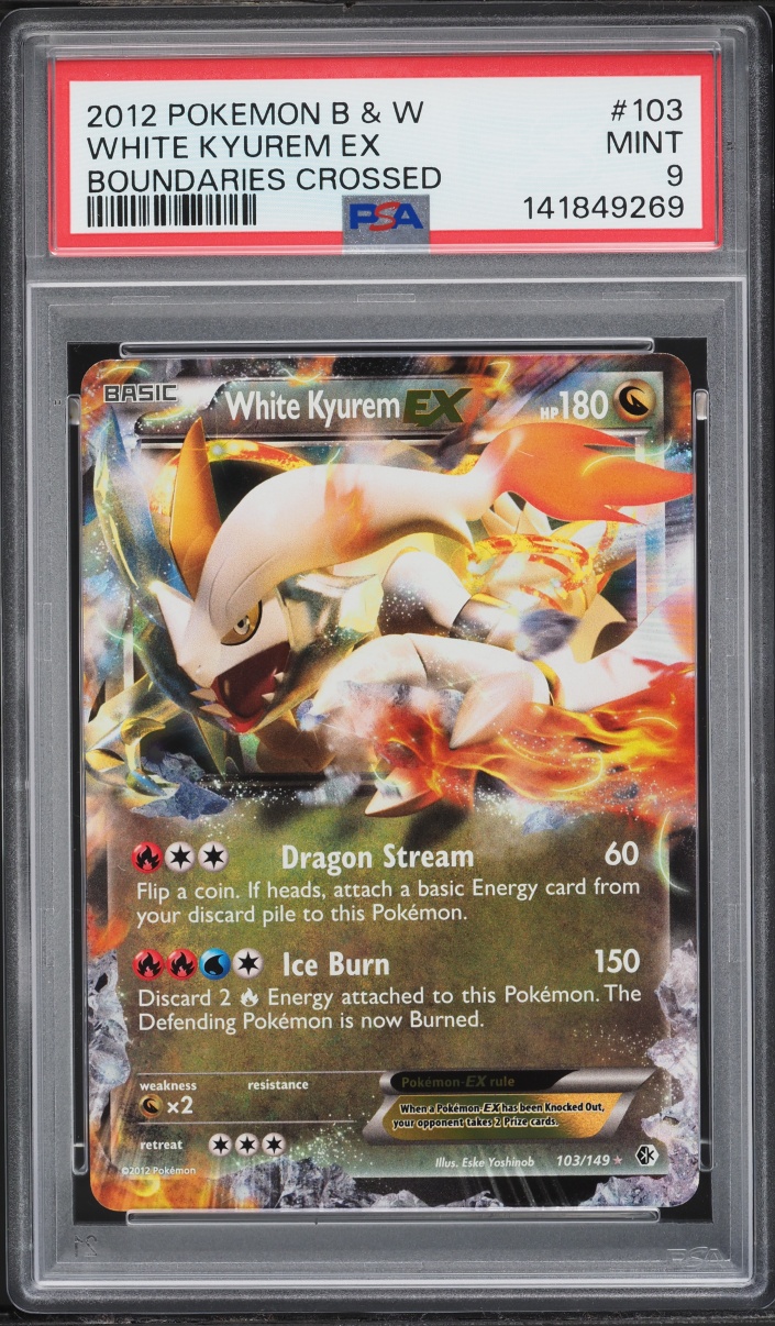 2012 Pokemon Black & White Boundaries Crossed Holo White Kyurem Ex #103 PSA 9 MINT