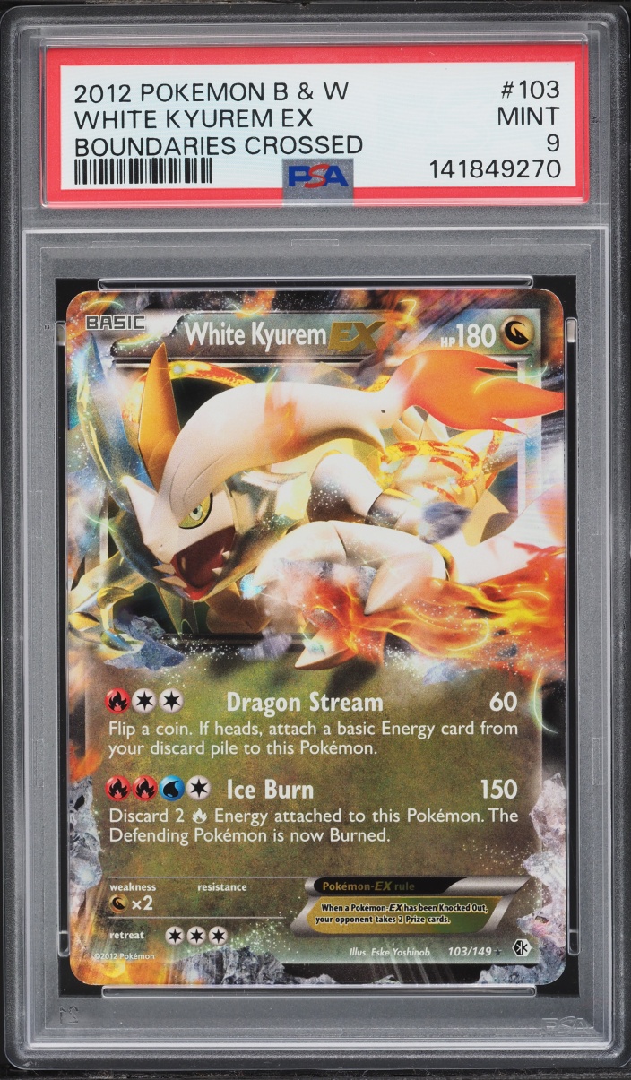 2012 Pokemon Black & White Boundaries Crossed Holo White Kyurem Ex #103 PSA 9 MINT