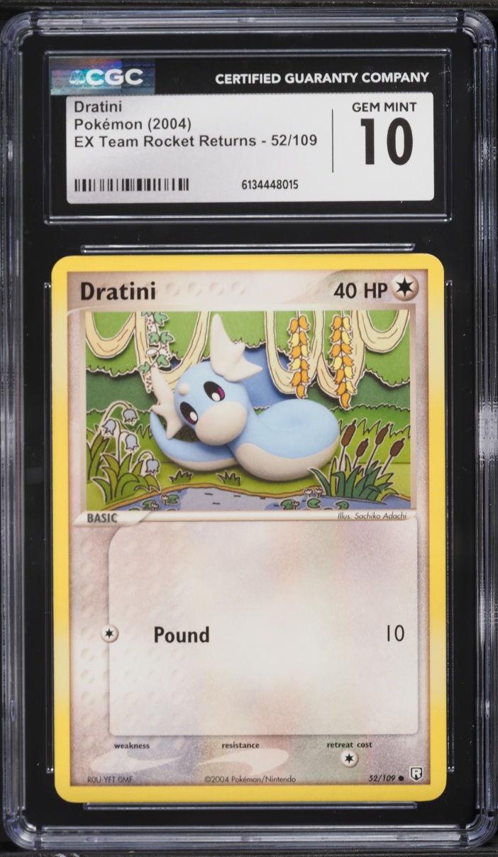 2004 Pokemon EX Team Rocket Returns Dratini #52 CGC 10 GEM MINT