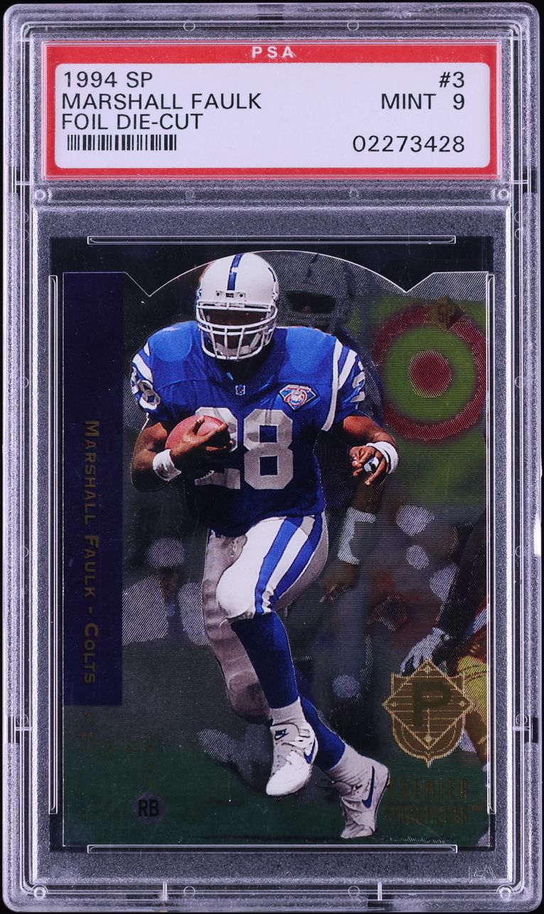 1994 SP Foil Die-Cut Marshall Faulk ROOKIE #3 PSA 9 MINT