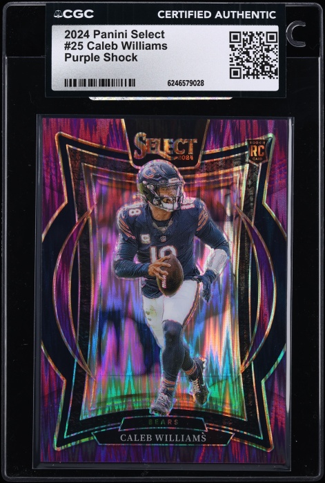 2024 Select Concourse Purple Shock Caleb Williams ROOKIE /360 #25 CGC AUTH