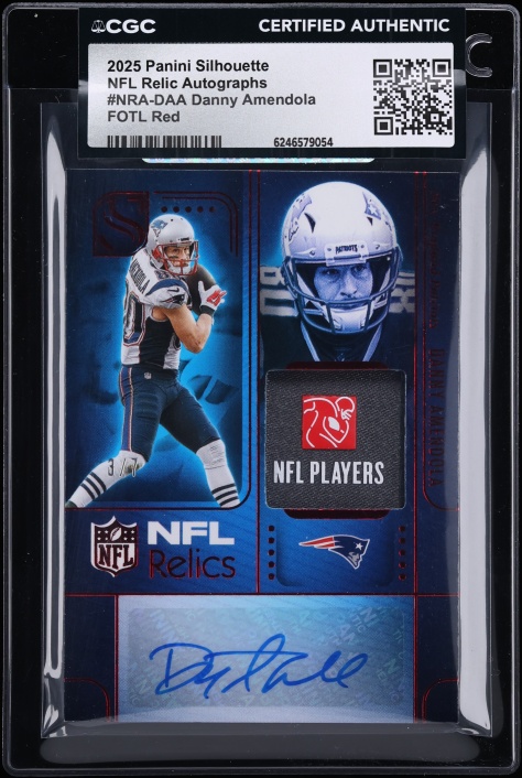 2025 Panini Silhouette NFL FOTL Red Danny Amendola PATCH AUTO /7 #NRA-DAA CGC AUTH