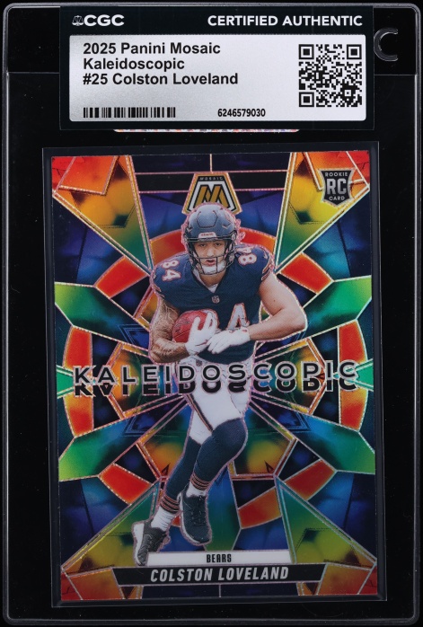 2025 Panini Mosaic Kaleidoscopic Prizm Colston Loveland ROOKIE #25 CGC AUTH