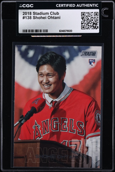 2018 Stadium Club Shohei Ohtani ROOKIE #138 CGC AUTH