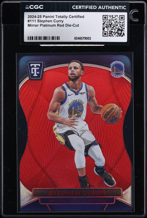 2024 Totally Certified Mirror Platinum Red Die-Cut Stephen Curry /125 #111 CGC AUTH