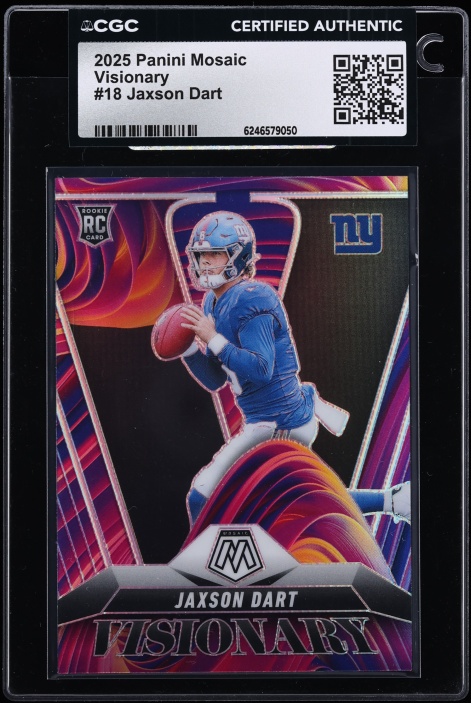 2025 Panini Mosaic Visionary Jaxson Dart ROOKIE #18 CGC AUTH