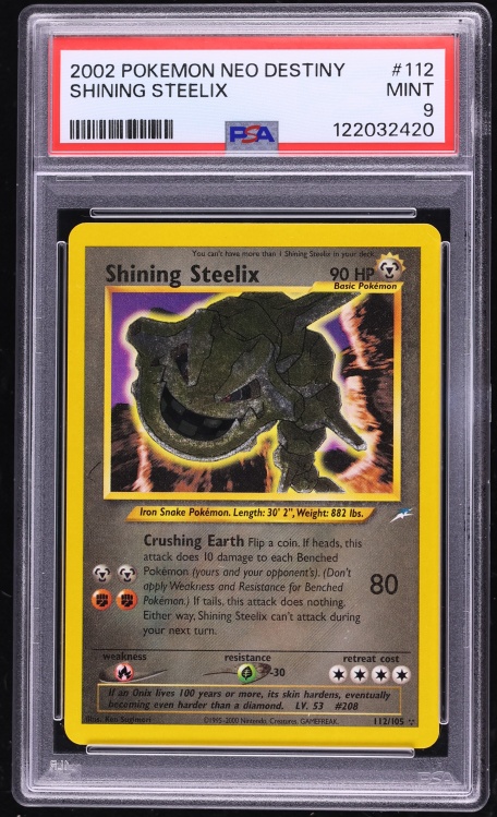 2002 Pokemon Neo Destiny Shining Steelix #112 PSA 9 MINT