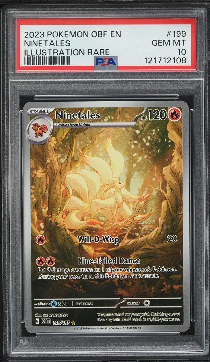 2023 Pokemon Scarlet & Violet Obsidian Flames IR Ninetales #199 PSA 10 GEM MINT