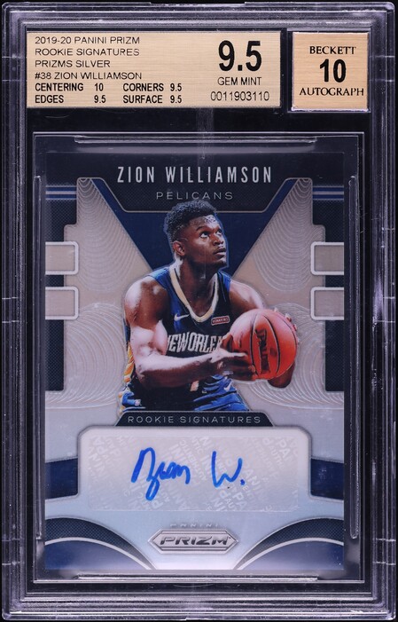 2019 Panini Prizm Variation Zion Williamson ROOKIE #248 BGS 9.5