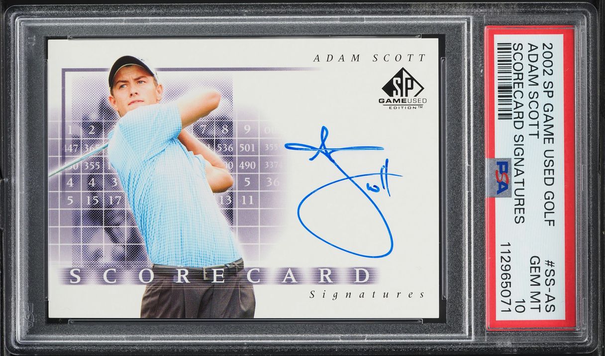 2002 SP Game Used Scorecard Signatures Adam Scott AUTO #SS-AS PSA 10 GEM MINT
