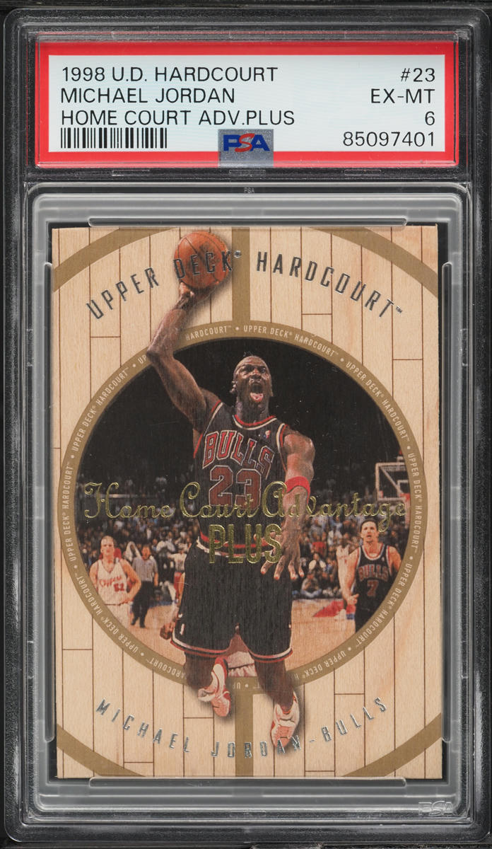 1998 Upper Deck Hardcourt Home Court Advantage Plus Michael Jordan /500 PSA 6