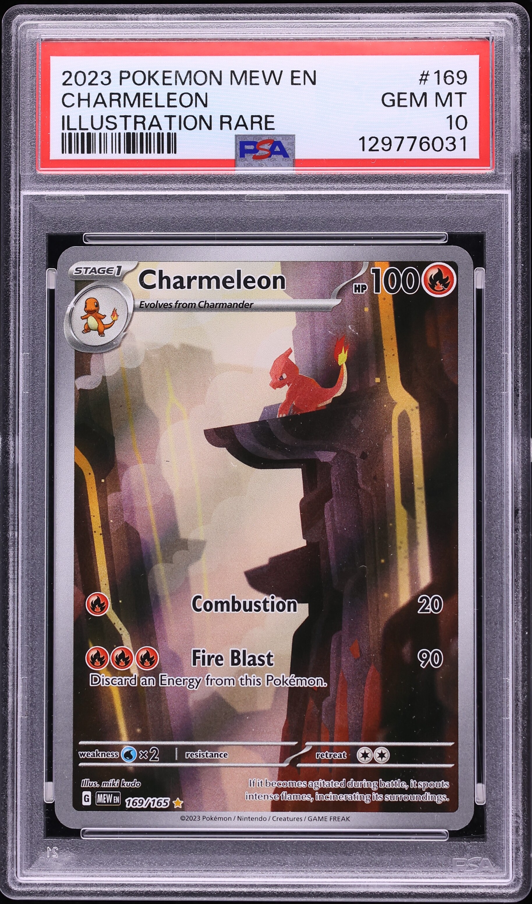 2023 Pokemon Scarlet & Violet 151 IR Charmeleon #169 PSA 10 GEM MINT