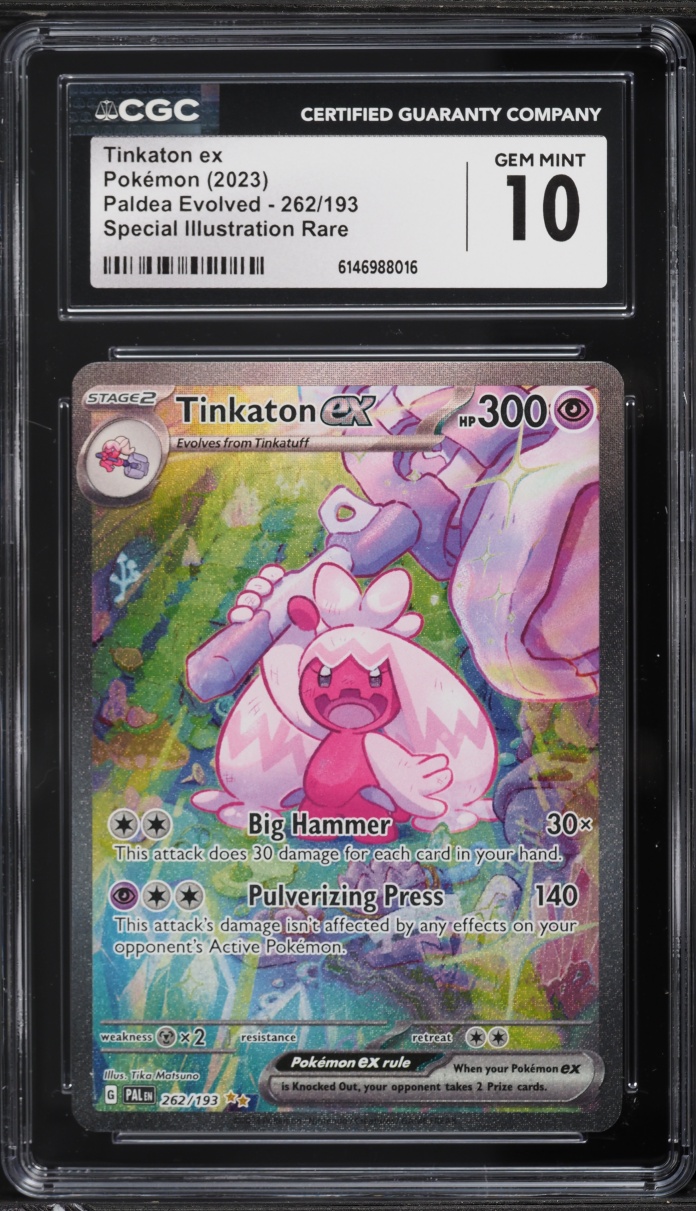 2023 Pokemon Scarlet & Violet Paldea Evolved SIR Tinkaton EX #262 CGC 10 GEM MINT