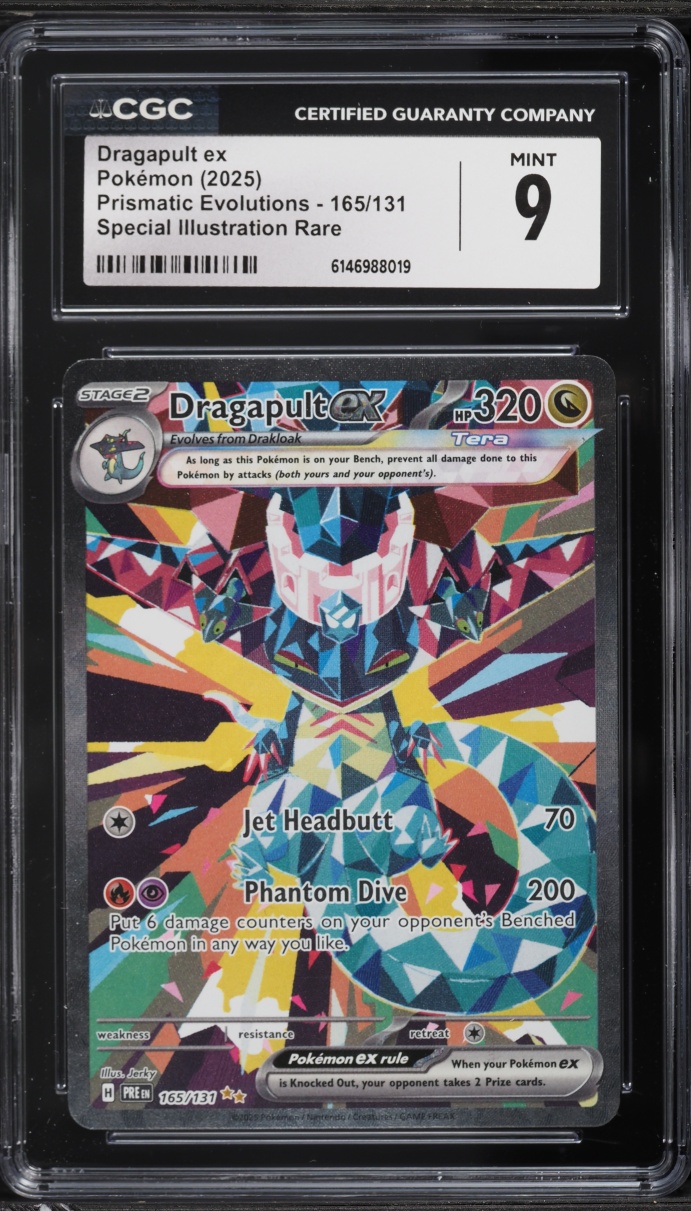 2025 Pokemon Scarlet & Violet Prismatic Evolutions SIR Dragapult ex #165 CGC 9 MINT