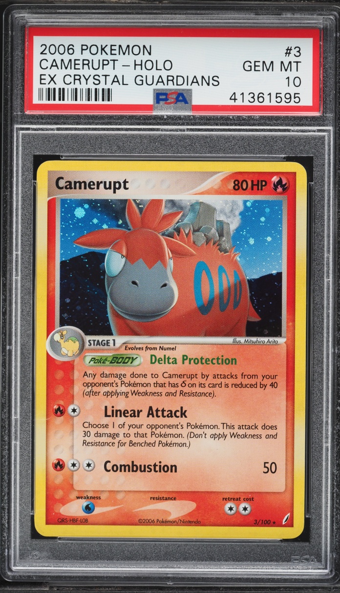 2006 Pokemon EX Crystal Guardians Holo Camerupt #3 PSA 10 GEM MINT