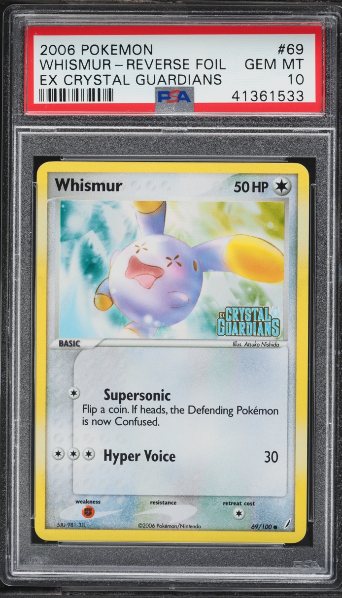 2006 Pokemon EX Crystal Guardians Reverse Holo Whismur #69 PSA 10 GEM MINT